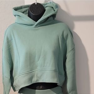 Forever21 Light Green Crop-top Sweatshirt and Sweatpant Set NWT